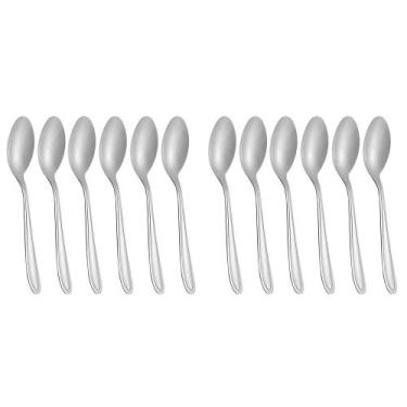 Imagem de Kit 12 Colher De Mesa Lamina Aco Inox 20cm - Vale Importadora e Distri