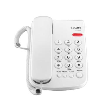 Imagem de Telefone ELGIN TCF-2000 com Indicacao de Chamadas Branco, Branco
