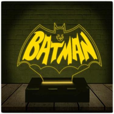 Imagem de Luminária Led Abajur  3D  Batman Dc Heroi 4 - Rb Criações