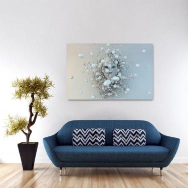 Imagem de Quadro Abstrato Escritório Sala  B com Tela em Tecido