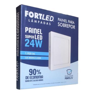 Imagem de Painel Led Sobrepor 24W Quadrado - Fortled