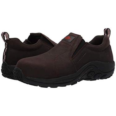 Imagem de Merrell Sapato industrial masculino Jungle Moc de couro composto, Café, 5.5
