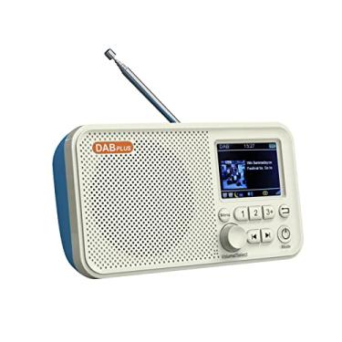 Imagem de lifcasual Rádio digital DAB FM portátil USB recarregável BT5.0 rádio função de alarme com entrada de fone de ouvido Auxiliar TF Card Slot