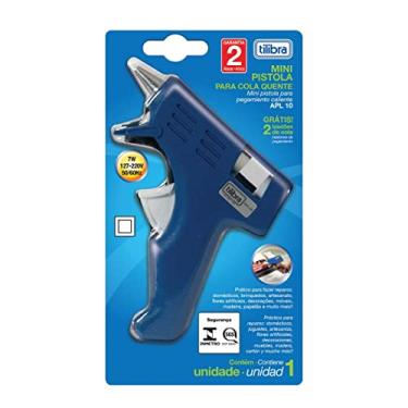 Imagem de Aplicador Pistola de Cola Quente Pequena, Bico Fino, 7W, Profissional, Bivolt, C/Bastão, APL 10 - Tilibra