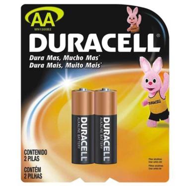 Imagem de Pilha Duracell Alcalina Pequena AA Com 2 Unidades
