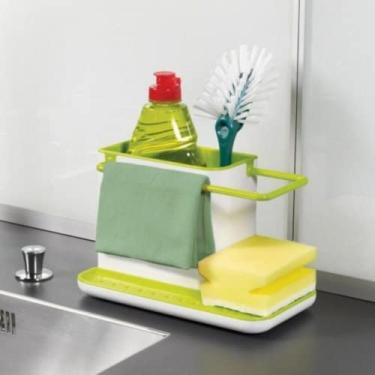 Imagem de Suporte Organizador Pia De Cozinha Porta Detergente Esponja Pano Sabão