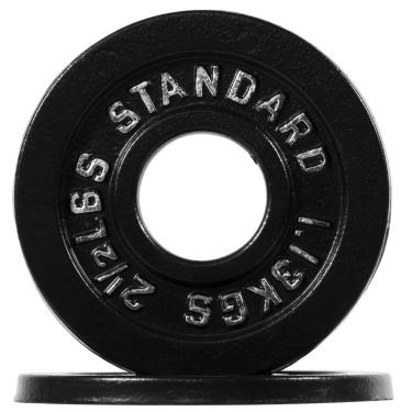 Imagem de Fitvids Placa de ferro fundido para treinamento de força e halterofilismo, centro de 5 cm (olímpica), 1 kg (conjunto de 2)