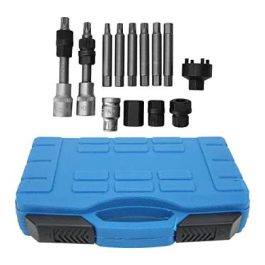 Imagem de Kit de ferramentas da polia do desacoplador do alternador, 13 peças brocas removedoras de polia de roda livre, substituição para Citroen Citroen Fiat Ford