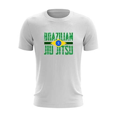 Imagem de Camiseta Brazilian Shap Life Jiu Jitsu Academia Treino Cor:Branco;Tamanho:M