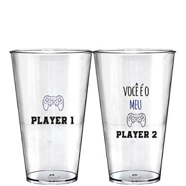 Imagem de Kit 2 Copo 550 ml - Player 1&2 - Para Dia dos Namorados