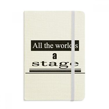 Imagem de Caderno Shakespeare World Is A Stage capa dura de tecido diário clássico A5