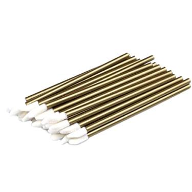 Imagem de Escova de lábios descartável, 50 ferramentas de remoção de cílios, batom, brilho labial, rímel, cosméticos, cosméticos, cosméticos, maquiagem, batom, brilho labial, maquiagem, kit de cosméticos, 50 peças, marrom