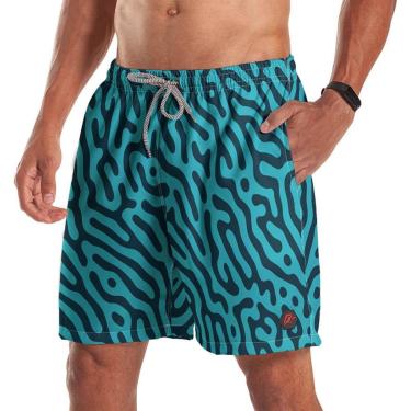 Imagem de Short Bermuda Animal Print Verde-Masculino