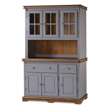 Imagem de Cristaleira Arca e Oratório 6 Portas 2 Gavetas Manchester 2003 Linz Móveis - Cinza/Imbuia