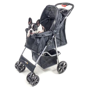 Imagem de Carrinho de passeio para Pet, animal de estimação, cachorro, cão, gato de pequeno porte até 15 Kg