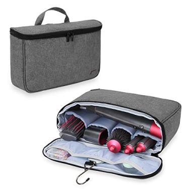 Imagem de Teamoy Bolsa de Viagem para Dyson Airwrap Styler, Organizador Portátil com 5 Compartimentos, Cinza