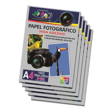 Imagem de 40 folhas papel Fotográfico High Glossy Adesivo Off Paper 135g/2 Pacotes com 20 folhas cada