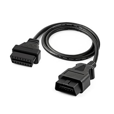 Imagem de FOXWELL Cabo adaptador de conversão de extensão de diagnóstico OBD2 OBD II de 16 pinos macho para fêmea (99 cm)
