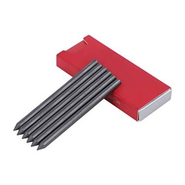 Imagem de JIAHG 6 refis de grafite de carvão HB de 5,6 mm para lápis mecânico, recargas de lápis de esboço de artista profissional, refis automáticos de grafite para estudantes, desenho, esboços, materiais de