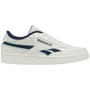 Imagem de Reebok Club C Revenge Tênis unissex, Giz/vetor azul marinho/menta cibernética, 37