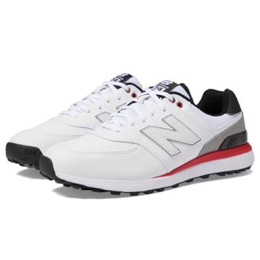 Imagem de New Balance Tênis de golfe masculino 574 Greens V2, Branco/preto, 44