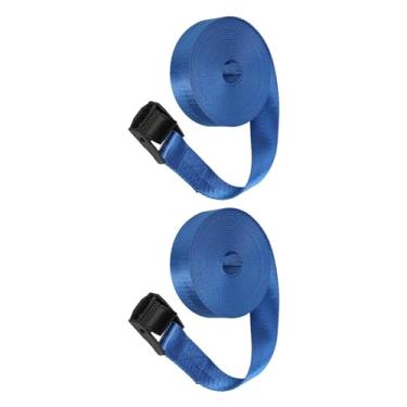 Imagem de WeiLaiKeQi Correias de Amarração, 2 Peças, Cintas de Fixação, Fivela de Cam, Cintas de Amarração, Rack de Teto de Carro, Cintos para Rack de Teto, Prancha de Sur, azul escuro, Tamanho real