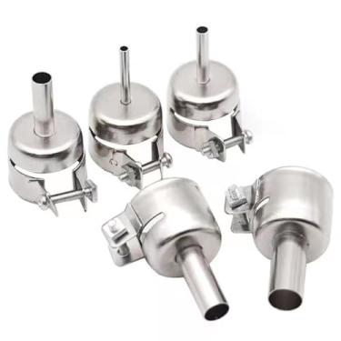 Imagem de Kit 5 Bicos para Soprador de ar quente Estação de Solda 850 702 701 com parafuso e abraçadeira 22mm