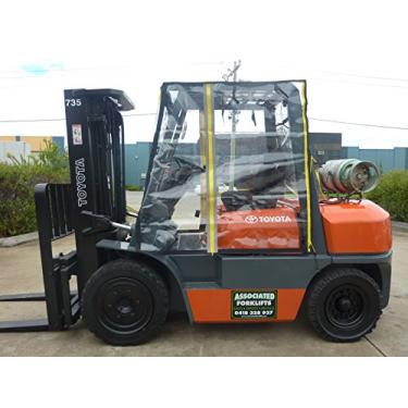 Imagem de Capa universal para caixa de cabine de empilhadeira, capa impermeável para para-brisas e chuva