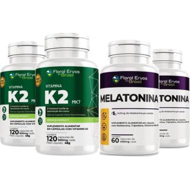 Imagem de Vitamina k2 120 cápsulas +  Suplemento  sono 60 cápsulas 1 frasco cada