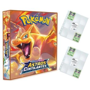 Imagem de Álbum Pasta Fichário Pokemon com 20 Folhas YES 9 Bolsos Espada e Escud