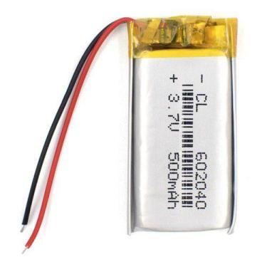 Imagem de Bateria 602040 3,7v 500mah  6mm X 20mm X 40mm Com 2 Fios - KMIG