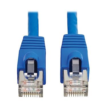 Imagem de Tripp Lite Cabo Ethernet Blindado PoE Cat8 40G, 0,9 metros, Azul, Alta Velocidade, Power Over Ethernet, RJ45, Snagless SSTP, Macho-para-Macho, Rede Patch LAN Cord (N272-F03-BL)