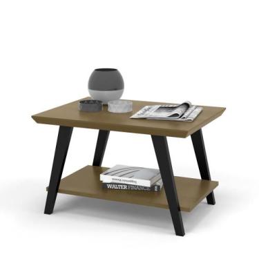 Imagem de Mesa de Centro Davi Freijó com pés madeira Preto Ofertamo ML