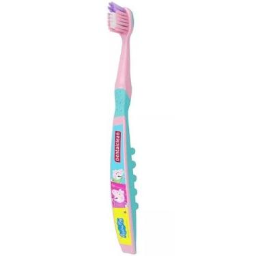 Imagem de Escova Dental Infantil Macia com Estojo Dentalclean, Rosa