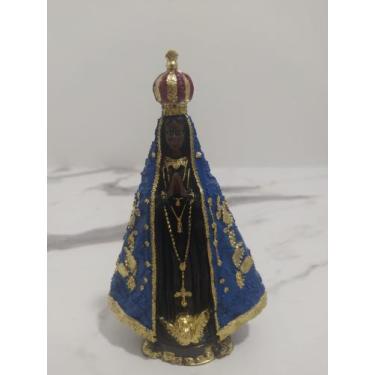 Imagem de imagem escultura estatua nossa senhora aparecida 15cm em resina - acar
