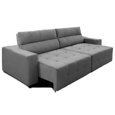 Imagem de Sofá Top Lubeck 3 Lugares 250 cm Retrátil e Reclinável Suede Cinza  So
