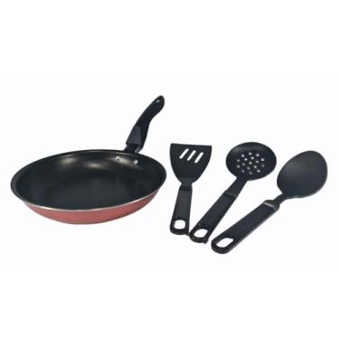 Imagem de Conjunto De Panelas 8 Peças Teflon Tampas De Vidro - NewLar