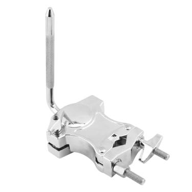 Imagem de Braçadeira de sino de caubói em L, suporte de haste em L de percussão para campainha, suporte de montagem de capota ajustável para suporte de campainha para acessório de instrumento musical de bateria