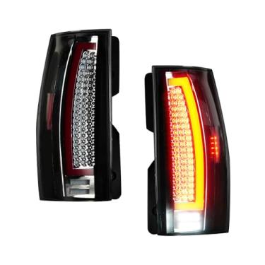 Imagem de ILONPA (Pacote com 2) Conjunto de luz traseira para Chevy Tahoe 2007-2014 1500 2500, Chevy Tahoe 2007-2014 [modelos incandescentes], conjunto de lanterna traseira sem ponto cego, lente transparente