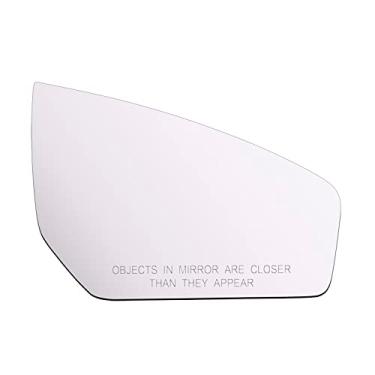 Imagem de ReYee Vidro retrovisor lateral adequado para Nissan Sentra 2007 2008 2009 2010 2011 2012 Nissan Sentra lado do passageiro direito espelho convexo vidro RH substituição sem placa traseira incluindo