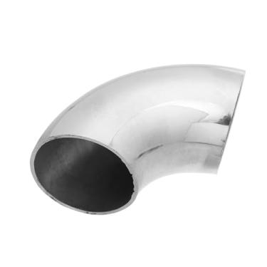 Imagem de Hihaha 1 peça OD 1,65 polegadas 90 graus mandril curva cotovelo SS304 tubo de cotovelo de escape de aço inoxidável para carro sistema de escape modificado 4.2 cm tubulação tom prateado material