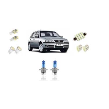 Imagem de Kit Lampadas Farol Super Branca E Leds Gol G2 G3 G4 Techone.. - Blue l