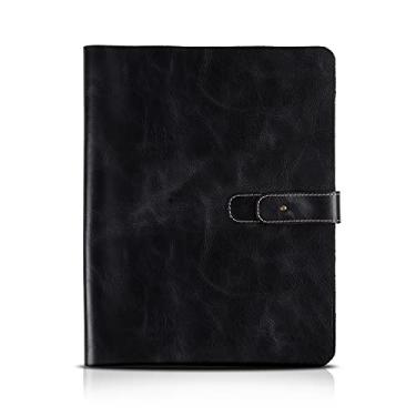 Imagem de Londo Capa de couro genuíno para tablet iPad Air de 11 polegadas, iPad Pro 11, iPad – Capa com dois compartimentos para cartões e porta-canetas de couro/Apple Pencil