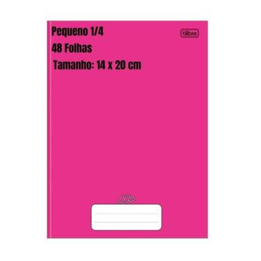 Imagem de Caderno Brochura Pequeno/Grande 48 ou 96 Folhas D+ Rosa Tilibra - Esco