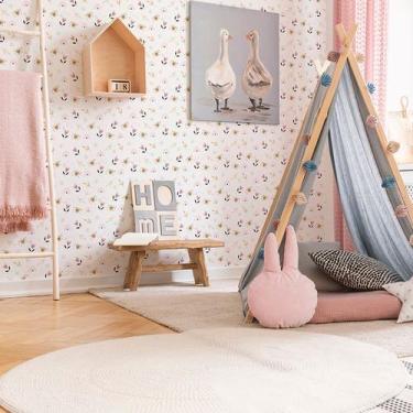 Imagem de Papel De Parede Floral Jardim Encantado Arco-íris - Lavável - Upzdecor