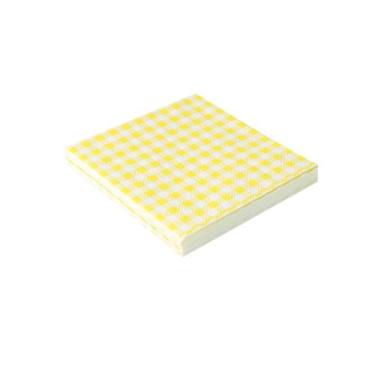 Imagem de Guardanapo Papel Decorado Xadrez Amarelo Festa Junina 20 un - Silverfe