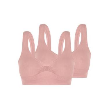 Imagem de Kit com 2 Tops sem Aro e sem Bojo Loba 41300-001 - LUPO, Rosa, GG