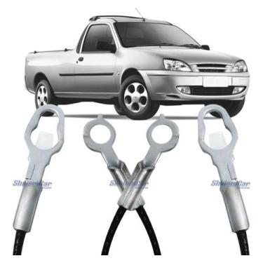 Imagem de Par Cabo de Aço Tampa Traseira Caçamba Courier Ranger - SHALOMCAR