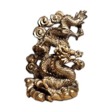 Imagem de Decoração Escultura Dragão Chinês Decorativo Estatueta Amuleto Feng Sh