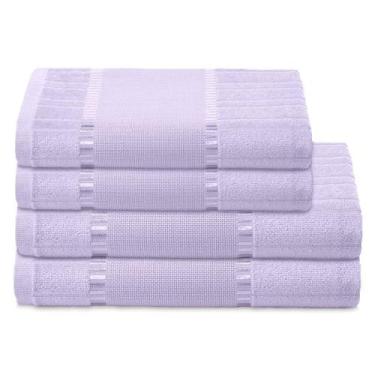 Imagem de Kit Jogo de Toalhas Para Bordar Dohler 4 Peças Banho e Rosto Bella Bar